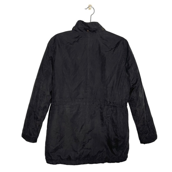 Shinestar Black Anorak Utility Long Line Zip Front Jacket Coat - Picture 10 of 11